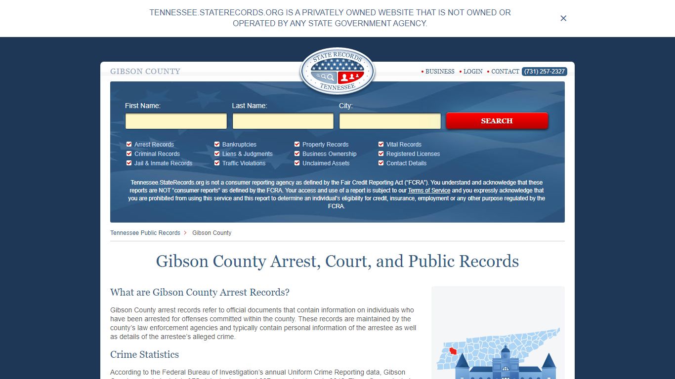 Gibson County Arrest, Court, and Public Records